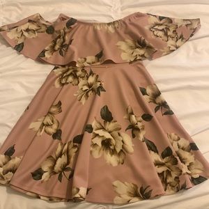 Blooms in the City off the shoulder dress